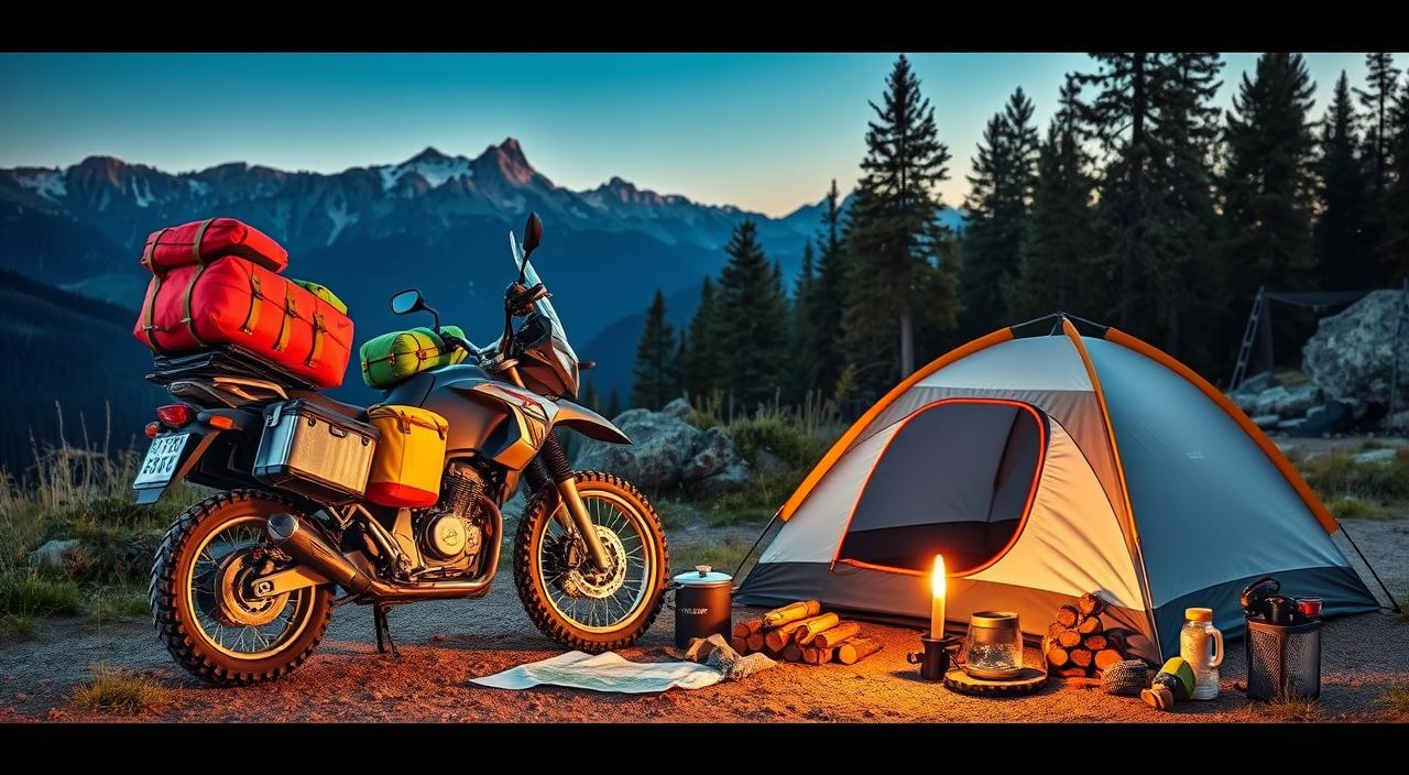 best ways to stay organized while motorcycle camping