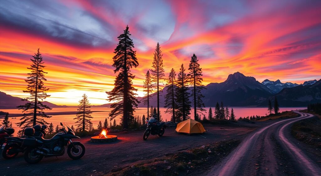 motorcycle adventure camping